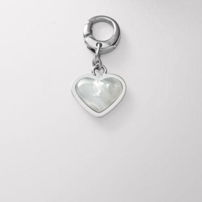 JF00309 - Heart Charm - White