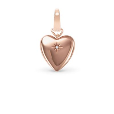 JF00311 - Starburst Heart Charm - Rose