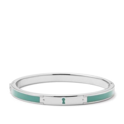 JF00384 - Color Keyhole Bangle - Aqua