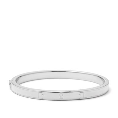 JF00459 - Keyhole Bangle - White