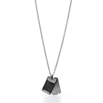 JF00508 - Vintage Double Tag Necklace