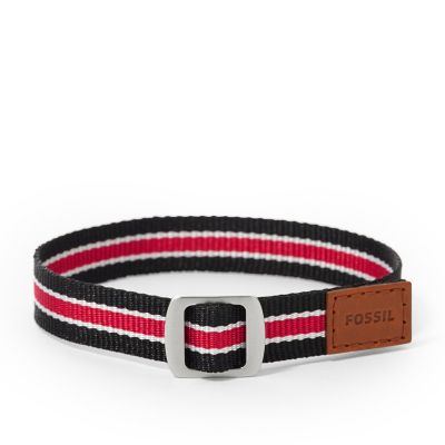 JF00531 - Field Strap Bracelet - Black/Red