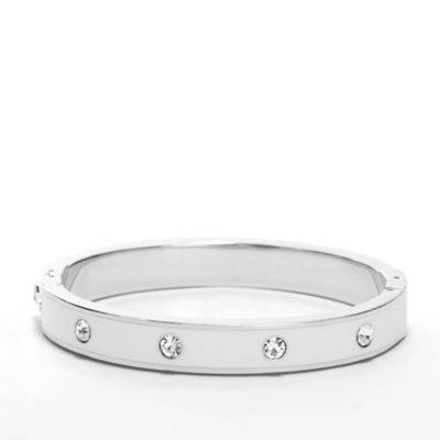JF00572 - Glitz Enamel Bangle - White