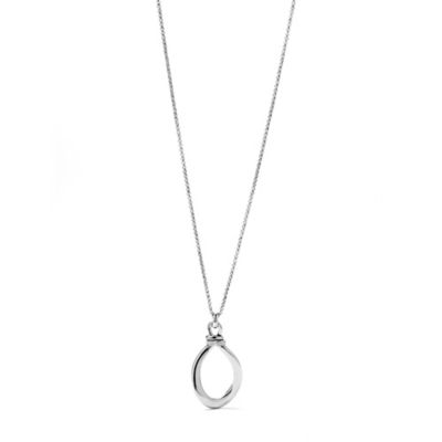 JF00613 - Tear Drop Pendant - Silver-Tone