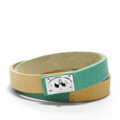 JF00632 - Two Tone Double Wrap - Teal and Tan