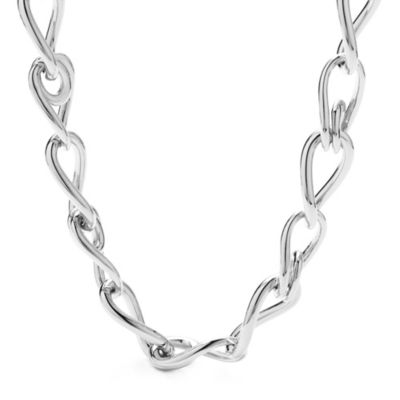 JF00697 - Loop Link Necklace – Silver-Tone