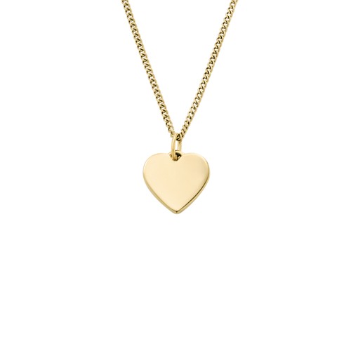 Fossil Heart Gold-Tone Stainless Steel Necklace jewelry JF03080710 Fossil Heart Gold-Tone Stainless Steel Necklace jewelry JF03080710