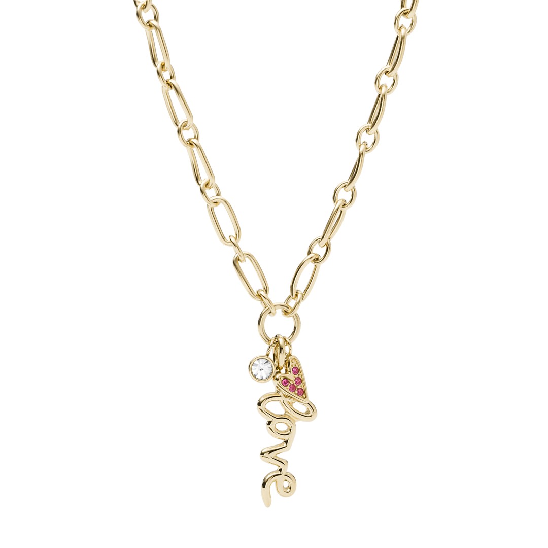 Fossil Love Collection Gold-Tone Stainless Steel Chain Necklace Jf03344710 jewelry GOLD- JF03344710-WSI Fossil Love Collection Gold-Tone Stainless Steel Chain Necklace Jf03344710 jewelry GOLD- JF03344710-WSI