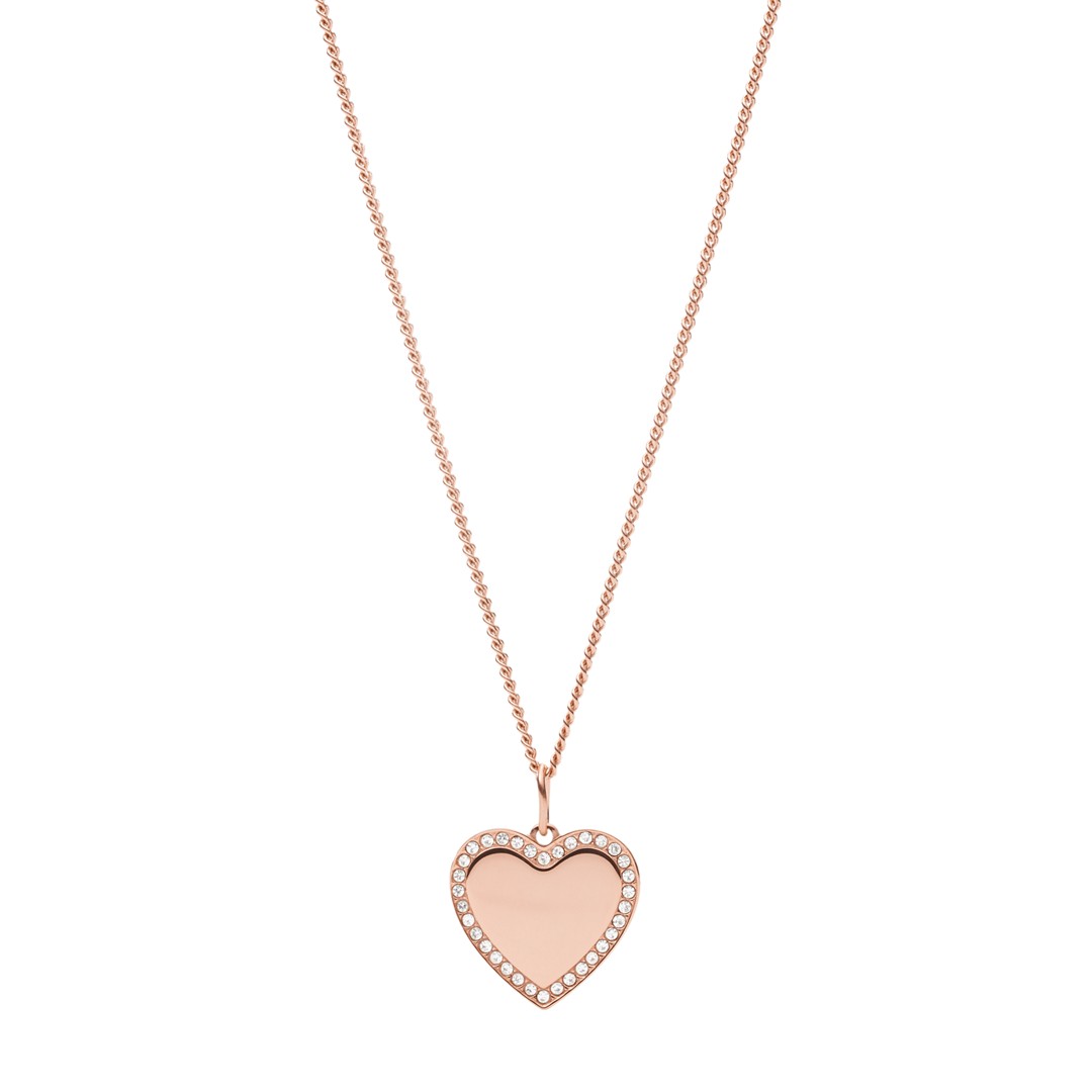 Fossil Be Mine Rose Gold-Tone Stainless Steel Pendant Necklace Jf03362791 jewelry ROSE GOLD- JF03362791-WSI Fossil Be Mine Rose Gold-Tone Stainless Steel Pendant Necklace Jf03362791 jewelry ROSE GOLD- JF03362791-WSI
