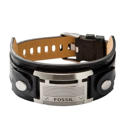 JF84816 - Bracciale in pelle nera