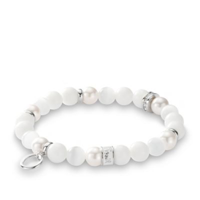 JF86098 - Glitz Charm Starter Bracelet with White Beads