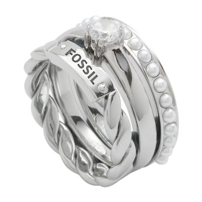 JF87066 - Pearl and Glitz Stackable Ring
