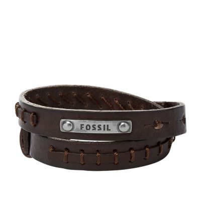 JF87354 - Bracciale con doppio giro in pelle marrone