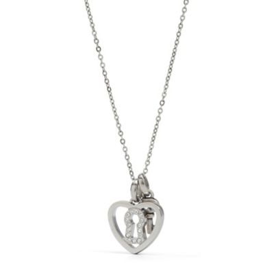 JF87803 - Heart and Lock Necklace