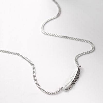 JFS00005 - Mini Sterling Feather Necklace