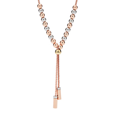 Fossil Duo Bar Rose Gold-Tone Brass Y-Necklace jewelry JOA00513791 Fossil Duo Bar Rose Gold-Tone Brass Y-Necklace jewelry JOA00513791