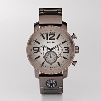 JR1302 - Gage Plated Stainless Steel Watch – Brown