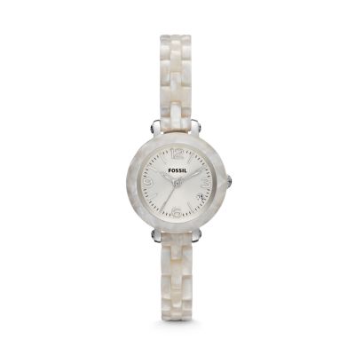 JR1413 - Heather Mini Resin Watch – Pearlized White