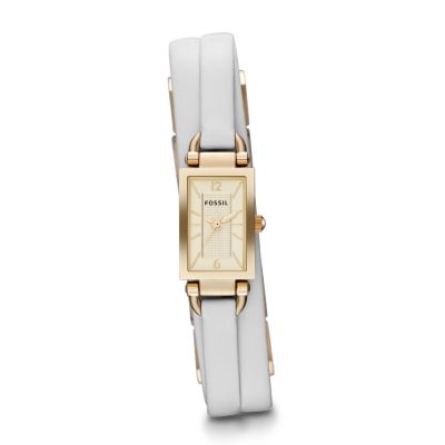 JR1441 - Delaney Three Hand Leather Watch - White