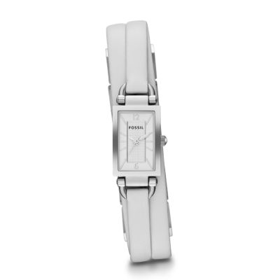 JR1442 - Delaney Three Hand Leather Watch - White