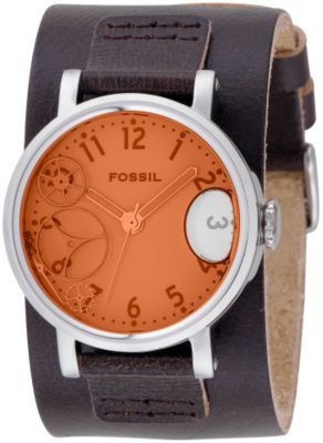 Analog Orange Water Dial Watch