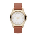 Baby Dave Gold Tone Brown Leather Watch