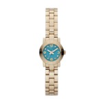 Amy Dinky Gold Tone Aqua Dial Watch