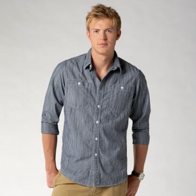 Fossil Christopher Chambray Stripe Shirt
