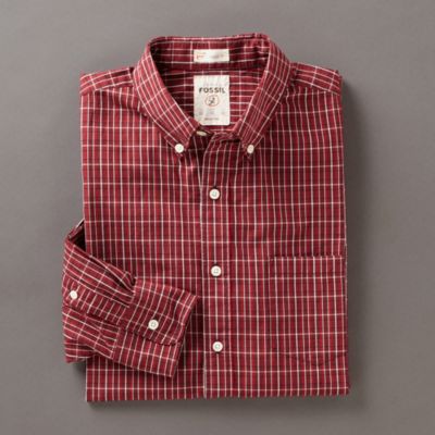 Fossil Toby Plaid Button Down Shirt
