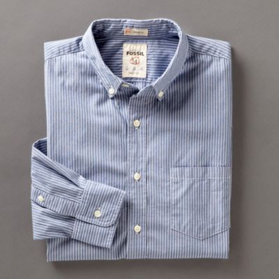 Fossil Orson Stripe Button Down Shirt
