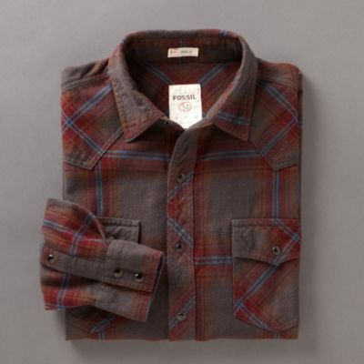 Fossil Lawson Flannel Western Shirt