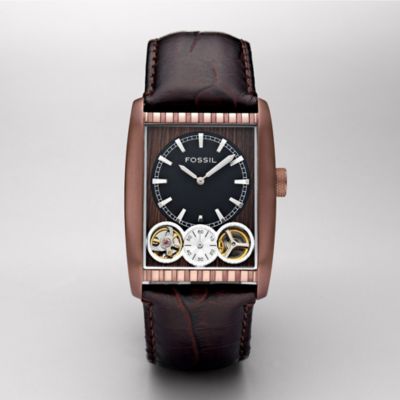 Fossil Twist Wood Dial Watch
