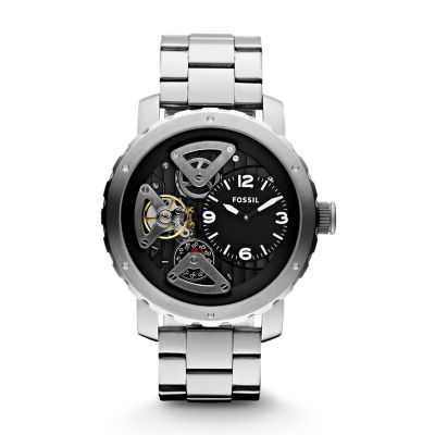 fossil q nate stainless steel