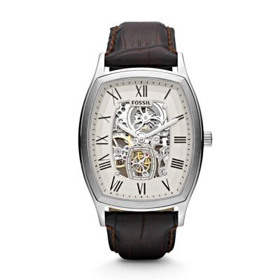 ME3023 - Ansel Automatic Leather Watch - Brown
