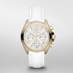 Bradshaw Mini Gold Tone White Leather Watch