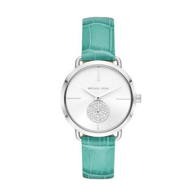 UPC 796483377240 product image for Michael-Kors Michael Kors Portia Turquoise Croco Leather Watch Mk2720 jewelry -  | upcitemdb.com