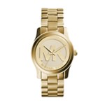 Runway Midsized Gold Tone Logo Watch