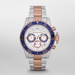 Everest Midsized Two Tone Chronograph Watch