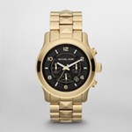 Runway Oversized Pyramid Gold Tone Watch