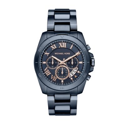 UPC 796483378599 product image for Michael-Kors Michael Kors Men&Apos;S Brecken Navy Ip Chronograph Watch Mk8610 je | upcitemdb.com