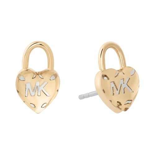 UPC 796483361003 product image for Michael-Kors Logo Love Gold-Tone Stud Earrings Mkj7022710 Jewelry - MKJ7022710-W | upcitemdb.com