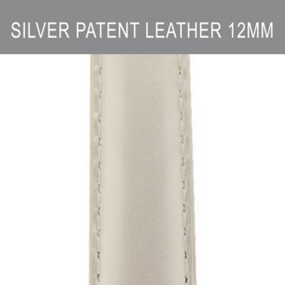 12mm Silver Patent Leather