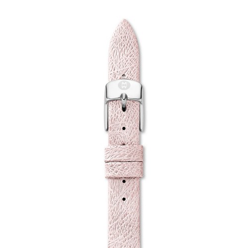 SALE - 50% OFFOriginally $80.00, Now $40.00Add a light pop of pastel color to your look with this pale mauve thin strap. The sleek strap is easily interchangeable with any 12mm MICHELE watch, and the stainless-steel buckle has the signature logo engraving.Shop full-price straps here or sale straps here.