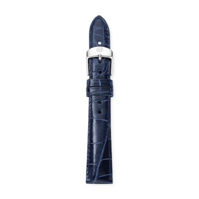 16mm Navy Alligator Strap