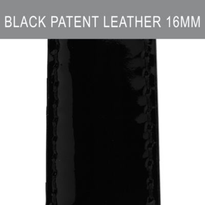 16mm Black Patent Leather