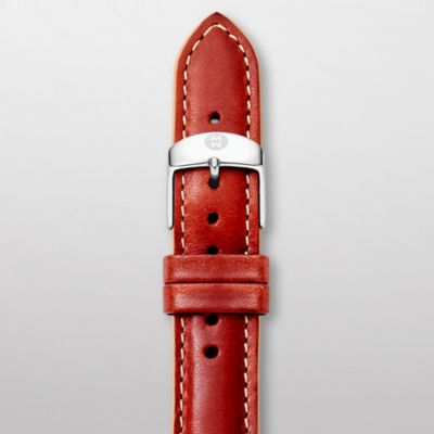 16 mm Red Leather with Tan Trim