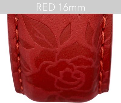 16 mm Red Rose Embossed Calf Skin