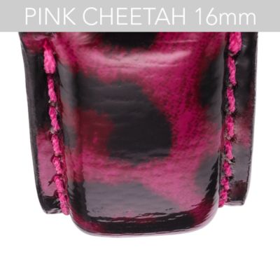 16mm Pink Cheetah Fashion Patent Leather