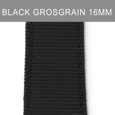 16mm Black Grosgrain Strap