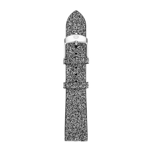 SALE - 40% OFF Originally $100.00, Now $60.00Add sparkling style to any timepiece with this Holiday Nights strap. Black with silver crystals, this chic strap is easily interchangeable with any 16mm MICHELE watch, and the stainless steel buckle has the signature logo engraving.